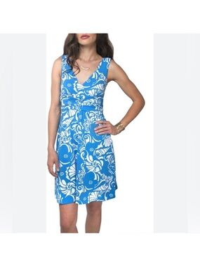 Lilly Pulitzer Blue & White Floral Print Dress
